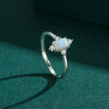 Modian Real 925 Sterling Silver Rings For Women Shining Crown Opal Finger Ring Classic Luxury Wedding Statement Jewelry Anel