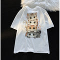 T-Shirt Feminina com Gatinho Cartoon – Corte Folgado, Casual e Versátil para o Verão