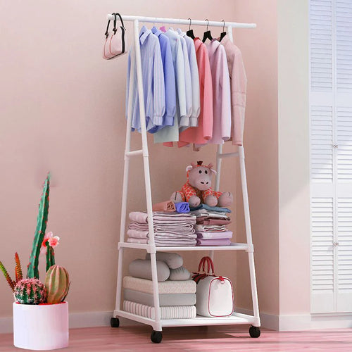Cabide de Chão Triangular Dobrável | Chapéus Roupa Bolsas Quarto Indoor