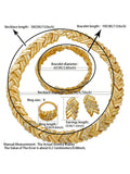 Conjunto de Joias Dubai Banhadas a Ouro 18K – Colar, Brincos, Pulseira e Anel