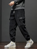 Calças Harem Elásticas Straight Jogger | Primavera Outono Casual Desporto