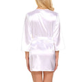 Robe Cetim Seda Imitação Sexy V-Neck | Roupão Verão Oversized