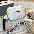 Mala Camera Bag PU Rolling Strip | Ombro Telemóvel Crossbody Casual