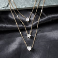 Colar Pendente Zircónia Multicamadas | Choker Brilhante Festas