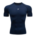 T-Shirt Compressão Corrida Manga Curta | Sport Tee Jogging Tracksuit Ginásio