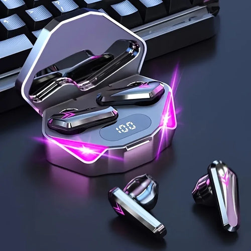 Auriculares X15 TWS Bluetooth Gaming | LED Cancelamento Ruído Microfone