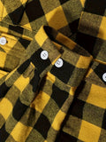 Camisa Flanela Xadrez Clássica Smart Casual | 2 Bolsos Manga Longa Primavera