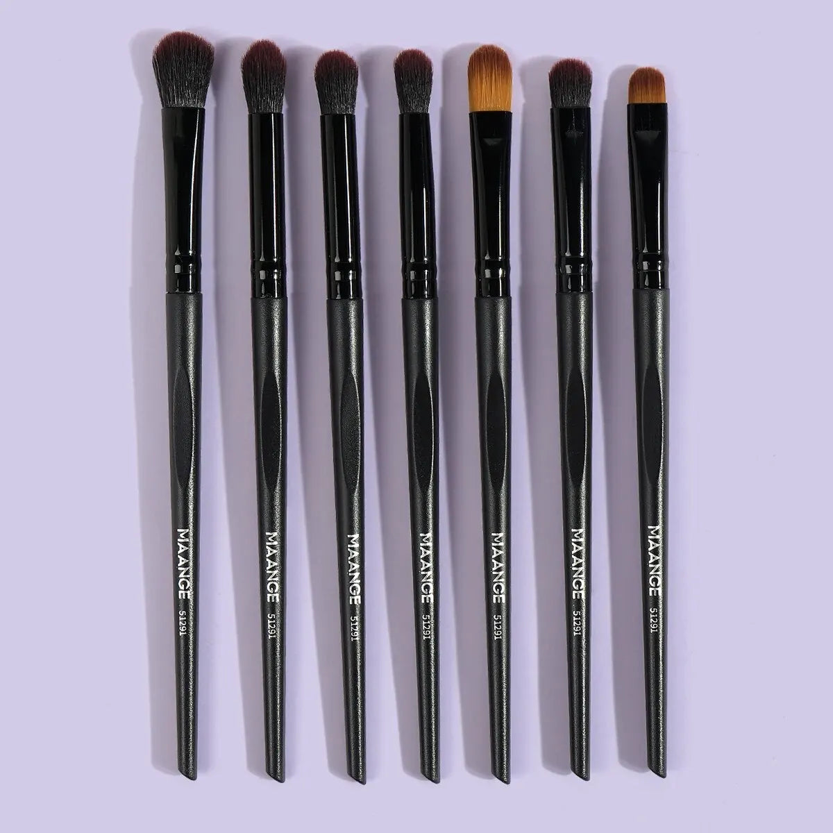 Kit 7 Pincéis para Olhos Maange | Sombras Esfumar e Lábios