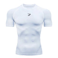 T-Shirt Compressão Corrida Manga Curta | Sport Tee Jogging Tracksuit Ginásio
