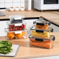 3/1PCS Crisper Box Refrigerator Storage Box Office School Lunch Box Sealed Fresh Keeping Boxes Vegetable Fruit Food Organizer