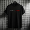 T-Shirt 100% Algodão PARIS Print | Slim Fit Round Neck Verão Casual