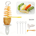 Set Espiralizador Aço 6 Peças | Batata Espiral Cenoura Vegetais