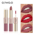 Batom 2 em 1 Mate + Lip Gloss 12 Cores | À Prova de Água Longa Duração
