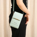 Mala Touch Screen Couro Macio | Crossbody Smartphone Luxo Mensageiro