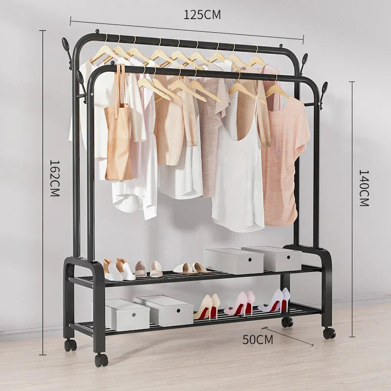 Coat racks floor bedroom clothes hanger household indoor clothes storage rack cabinet living room balcony cloth racks n