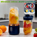 Liquidificador Duplo USB Portátil | Smoothie Milkshake Sumo Compacto