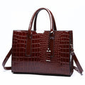 Mala Luxo Crocodilo Vintage Grande Capacidade | Business Shoulder Tote