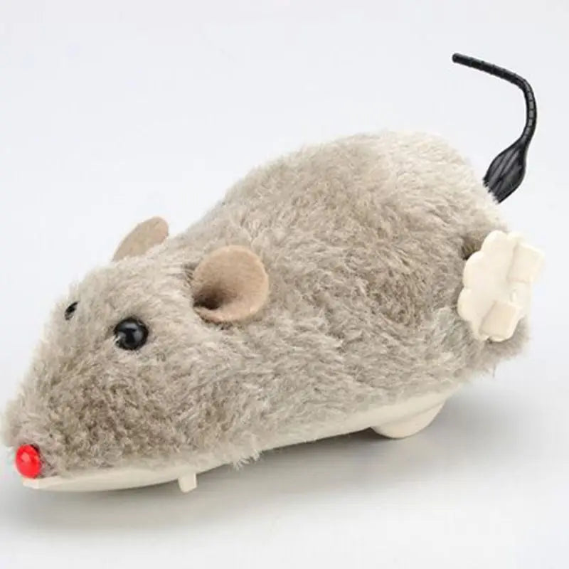 1 rato de peluche realista e divertido a correr, brinquedo para gatos, cães e outros animais de estimação, cor aleatória