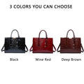 Mala Luxo Crocodilo Vintage Grande Capacidade | Business Shoulder Tote
