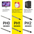 Chaves de Fendas Phillips PH0 PH1 PH2 e Planas – Magnéticas e Multifuncionais