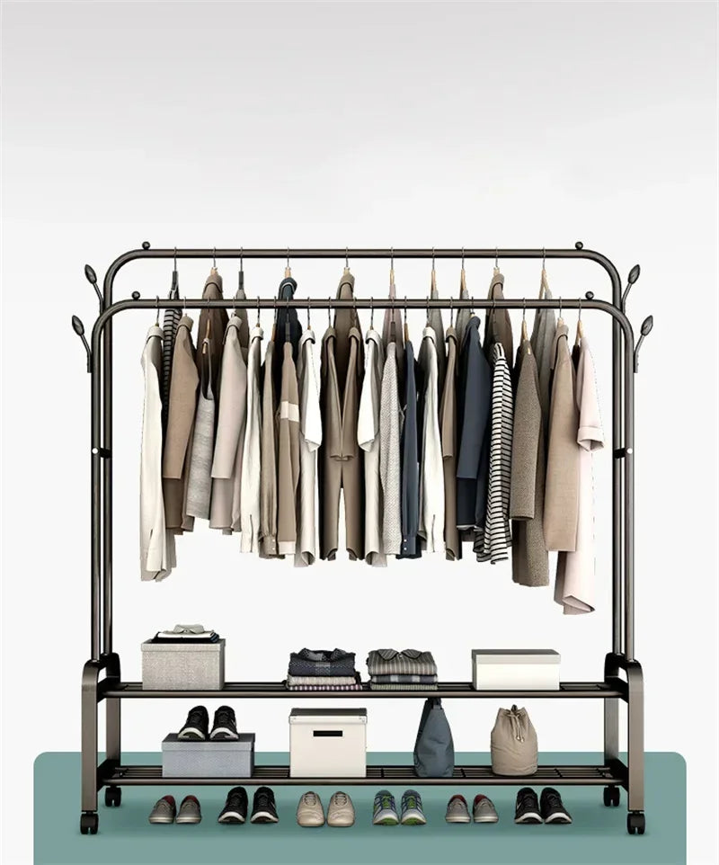 Coat racks floor bedroom clothes hanger household indoor clothes storage rack cabinet living room balcony cloth racks n