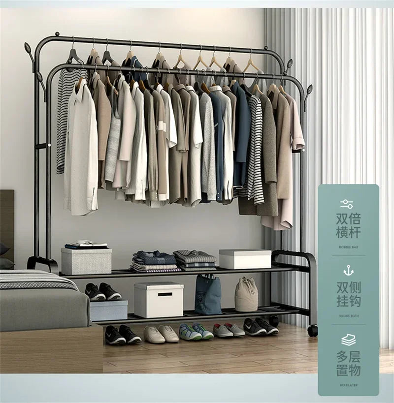 Coat racks floor bedroom clothes hanger household indoor clothes storage rack cabinet living room balcony cloth racks n
