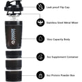 Shaker Premium 20oz com Agitador Metálico | Proteína Pré-Treino Ginásio