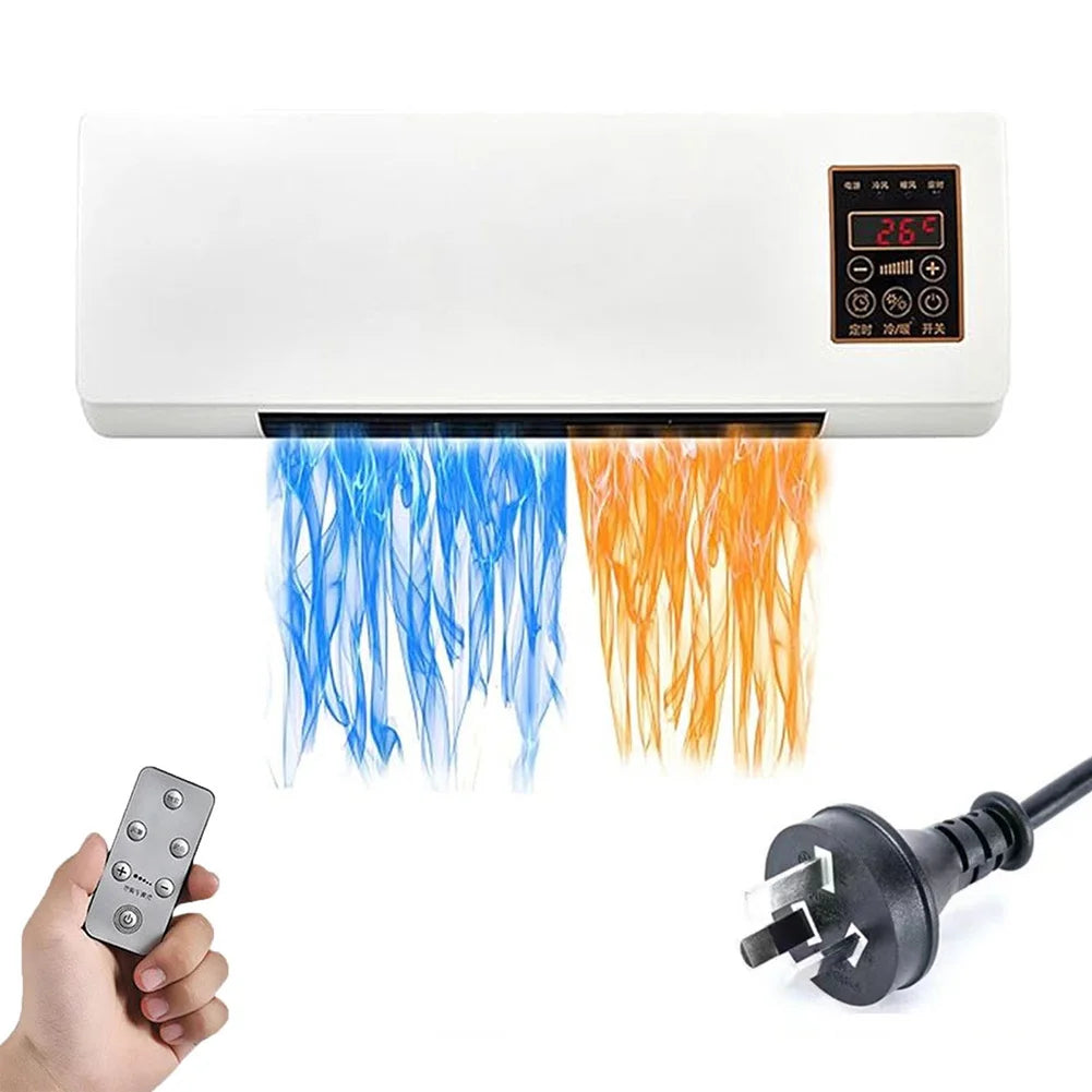 Ar condicionado portátil mini split de parede multifuncional, aquecimento e arrefecimento 2 em 1, climatizador silencioso.