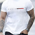 T-Shirt 100% Algodão PARIS Print | Slim Fit Round Neck Verão Casual
