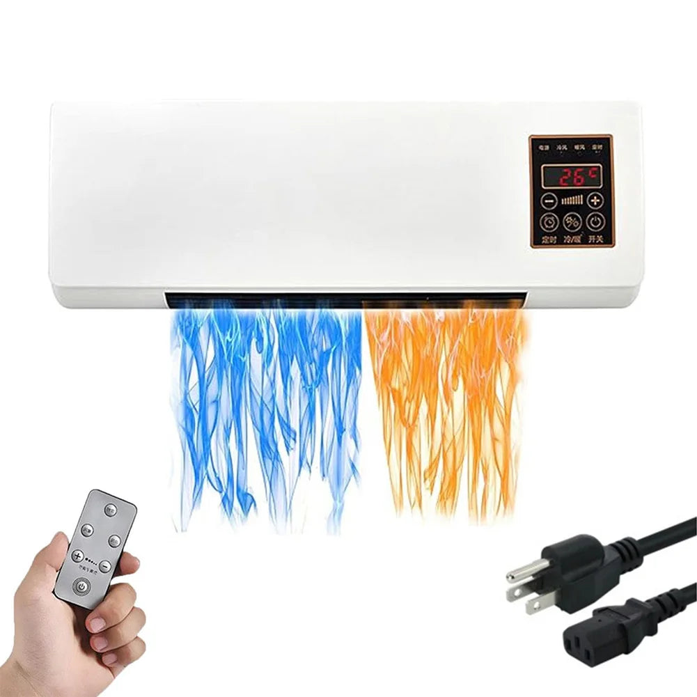 Ar condicionado portátil mini split de parede multifuncional, aquecimento e arrefecimento 2 em 1, climatizador silencioso.