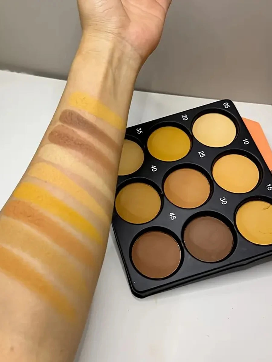 Palete Bronze 9 Cores | Contorno Corretor Fixador Sombra de Nariz