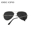 Óculos Piloto Micropinhole Luxo | Lentes Furos Fashion Sexy Unissex