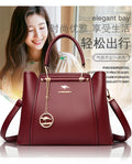 Mala Luxo Designer 3 Camadas 2024 | Grande Capacidade Couro Shopper