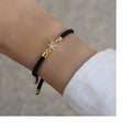 Pulseira Inicial A-Z com Coração | Corrente Corda Personalizada Presente