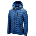 Blusão Puffer Leve com Capuz | Térmico Isolado Inverno Corrida Viagem