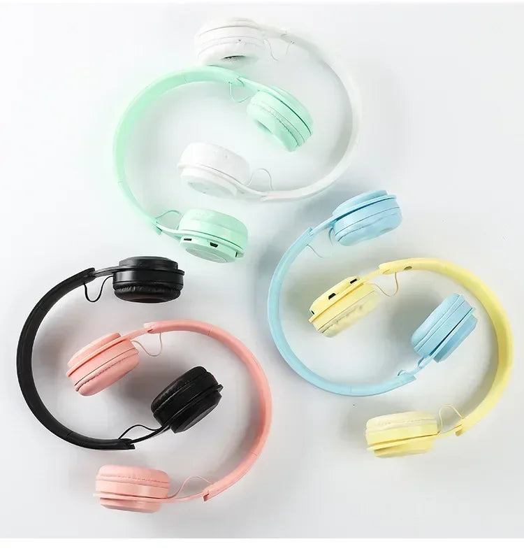 Auriculares Macarone Bluetooth 5.3 | HiFi Bass Cancelamento Ruído Mic