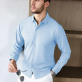 Camisa Casual Business Manga Longa Anti-Rugas | Todas as Estações