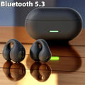 Auriculares Condução Óssea T75 Bluetooth 5.3 | HiFi Desporto Impermeável
