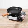Frigideira Dobrável Portátil Piquenique | Grelha Steak Pega Madeira Exterior