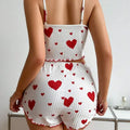 Pijama 2 Peças Top + Calções | Suave Respirável Estampa Love