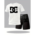 Conjunto Desportivo Masculino – T-Shirt Oversize + Calções, Respirável e Confortável