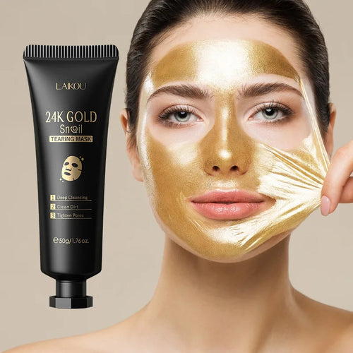 Máscara Peel-Off Ouro 24K Sakura LAIKOU | Anti-Rugas Pontos Negros