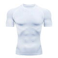T-Shirt Compressão Corrida Manga Curta | Sport Tee Jogging Tracksuit Ginásio