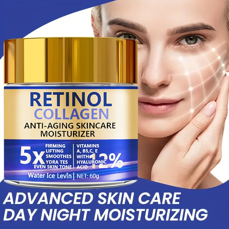 Creme Retinol Colagénio Ácido Hialurónico 60g | Anti-Aging Firmeza