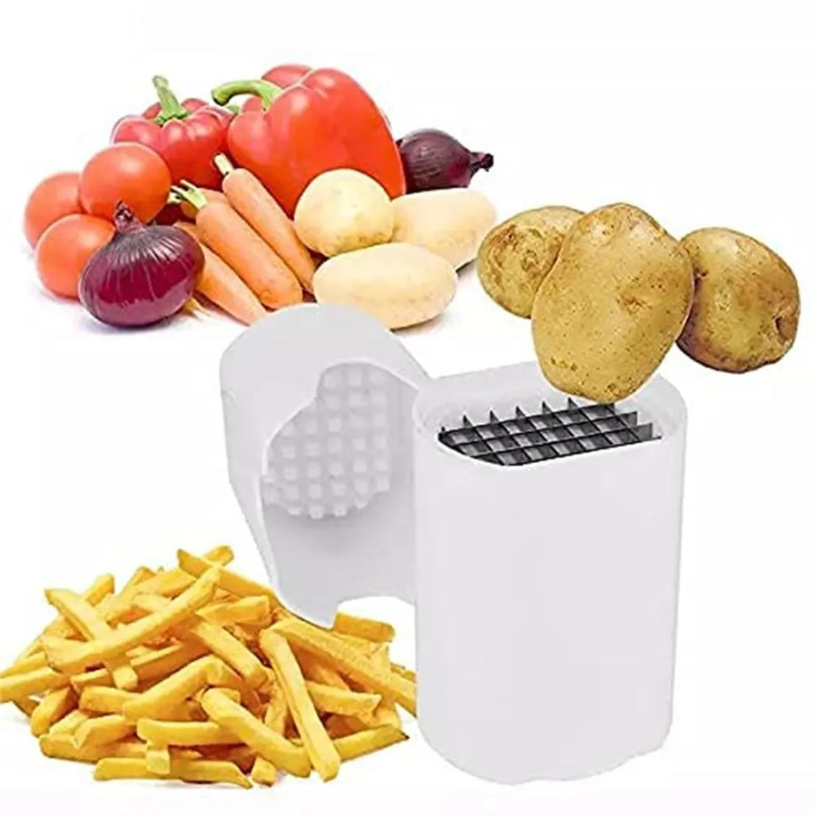 Cortador Batata Frita Manual | Fatiador Rápido Vegetais Cubos