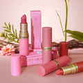 Batom Glitter Veludo Rosa Pérola | Metálico À Prova de Água Efeito Diamante