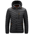 Blusão Puffer Leve com Capuz | Térmico Isolado Inverno Corrida Viagem