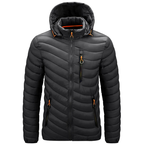 Blusão Puffer Leve com Capuz | Térmico Isolado Inverno Corrida Viagem