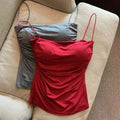 Camisole com Soutien Integrado | Cropped Casual Cor Sólida