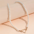 Choker Pérola Imitação com Coração | Love Tendência Festas Clavícula